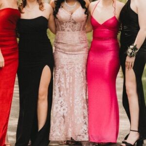 Macy's Pink and Black Prom Dresses